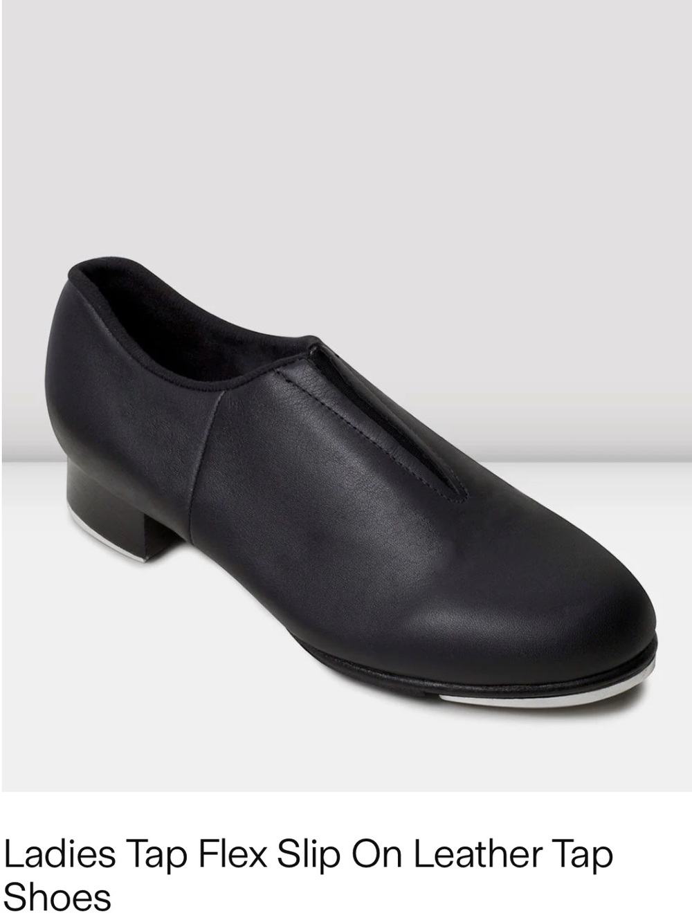 Bloch Black Leather Slip-On Dance Flats